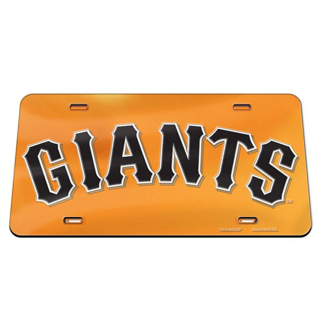 San Francisco Giants Specialty Acrylic License Plate