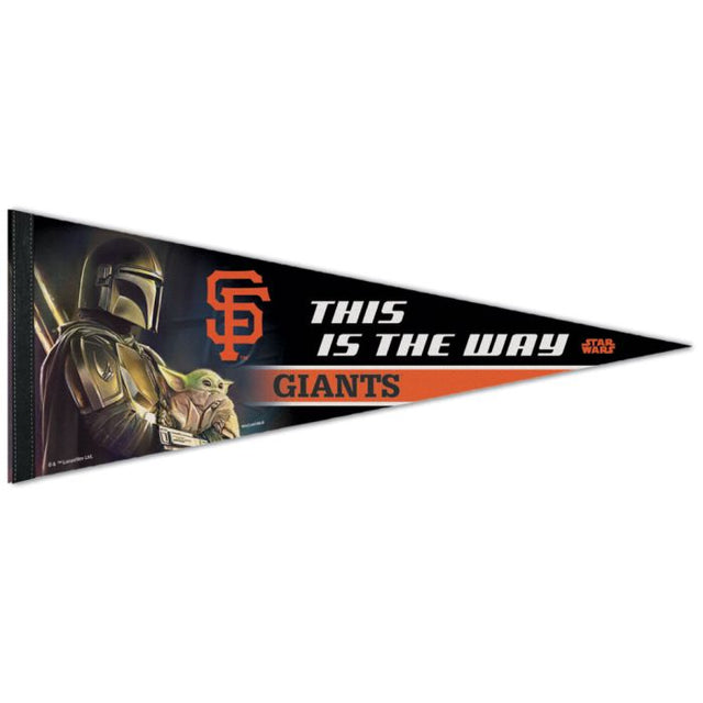 Banderín premium de los Gigantes de San Francisco / Star Wars Mandalorian de 12" x 30"