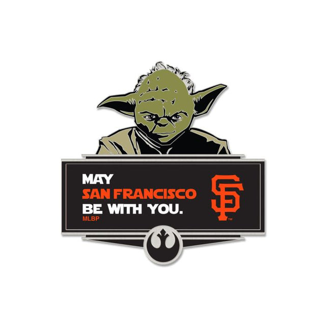 Tarjeta de joyería con pin de colección de YODA de los Gigantes de San Francisco / Star Wars