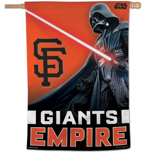 Bandera vertical de los Gigantes de San Francisco / Star Wars Vader de 28" x 40"