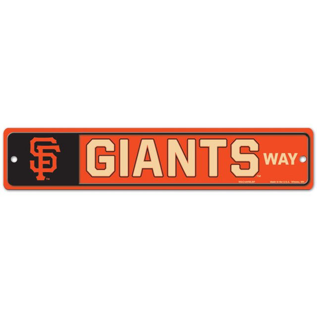 Letrero de calle/zona de San Francisco Giants Way de 3,75" x 19"