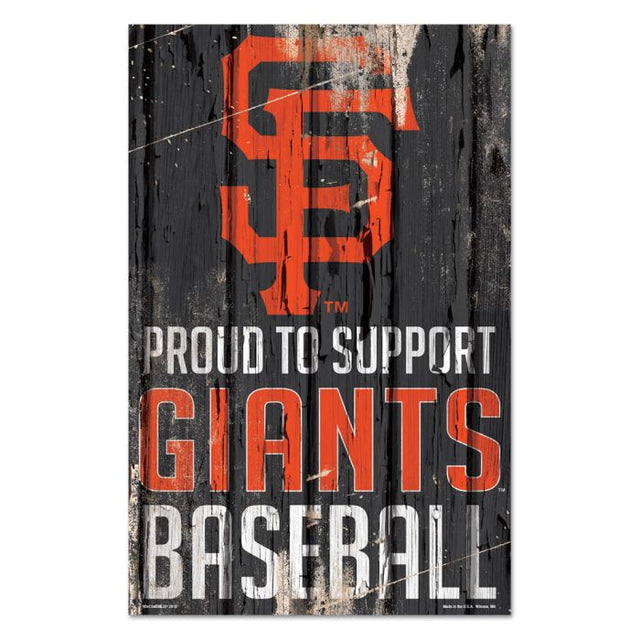 San Francisco Giants Wood Sign 11" x 17" 1/4" thick