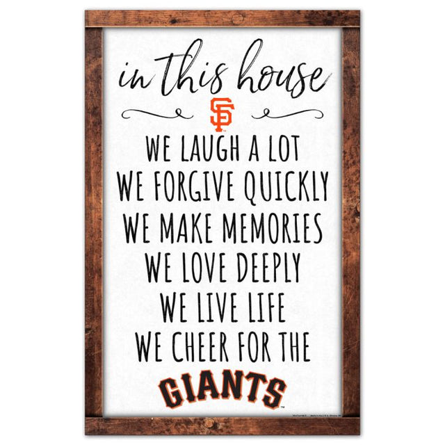 San Francisco Giants Wood Sign 11" x 17" 1/4" thick