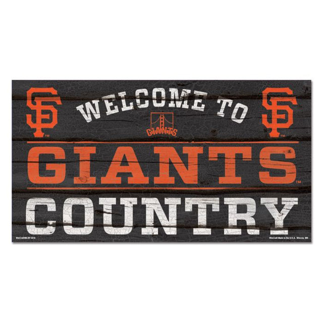 San Francisco Giants Wood Sign 13"x24" 1/4" thick