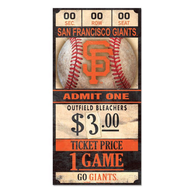 San Francisco Giants Wood Sign 6x12 3/8" thick