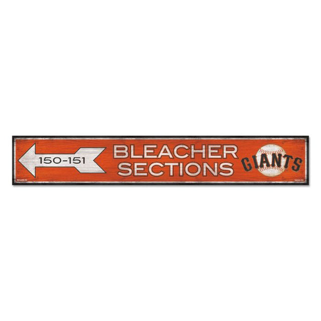 San Francisco Giants Wood Sign 6"x36" 3/8" thick