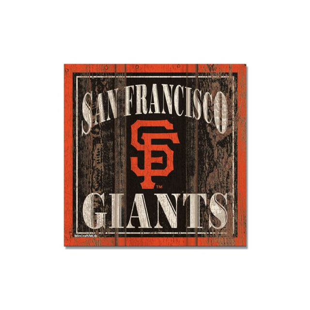 San Francisco Giants Wooden Magnet 3" X 3"