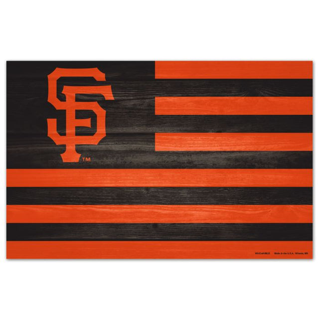 San Francisco Giants americana Wood Sign 11" x 17" 1/4" thick