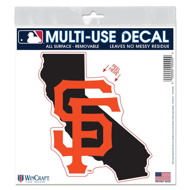 San Francisco Giants state shape All Surface Decal 6" x 6"