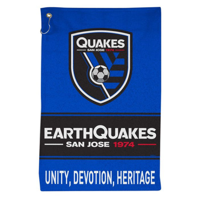 Toalla deportiva de 16 x 25 de los San Jose Earthquakes