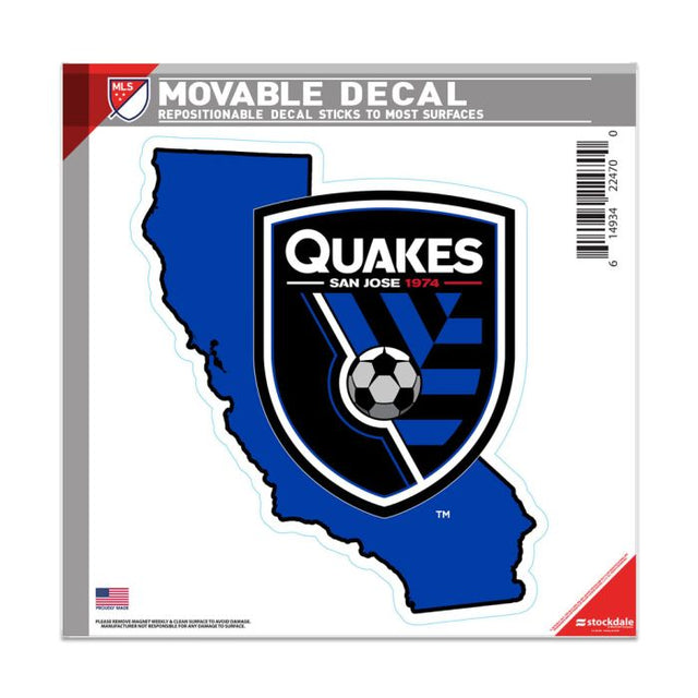 Calcomanía para todas las superficies de los San Jose Earthquakes, 6" x 6"