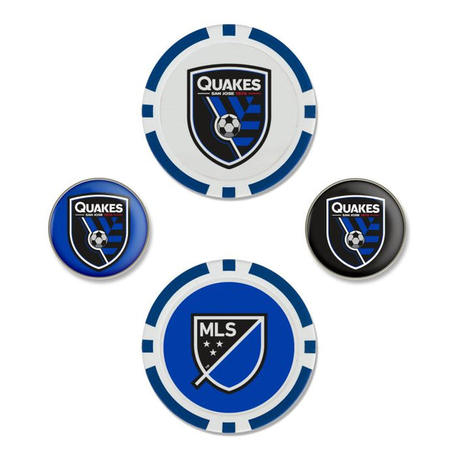 Juego de cuatro marcadores de bola de San Jose Earthquakes