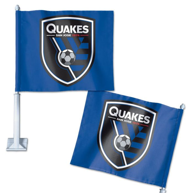 Bandera para auto de los San Jose Earthquakes, 11,75" x 14"