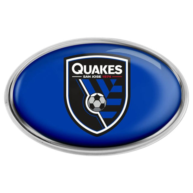 Emblema de metal cromado abovedado de los San Jose Earthquakes