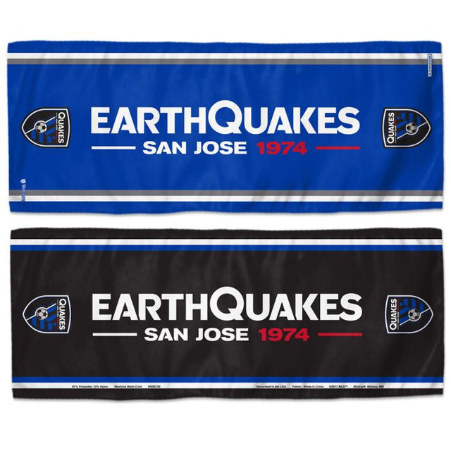 Toalla refrescante de los San Jose Earthquakes de 12" x 30"