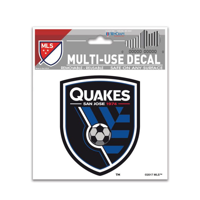 Calcomanía multiusos de los San Jose Earthquakes de 3" x 4"