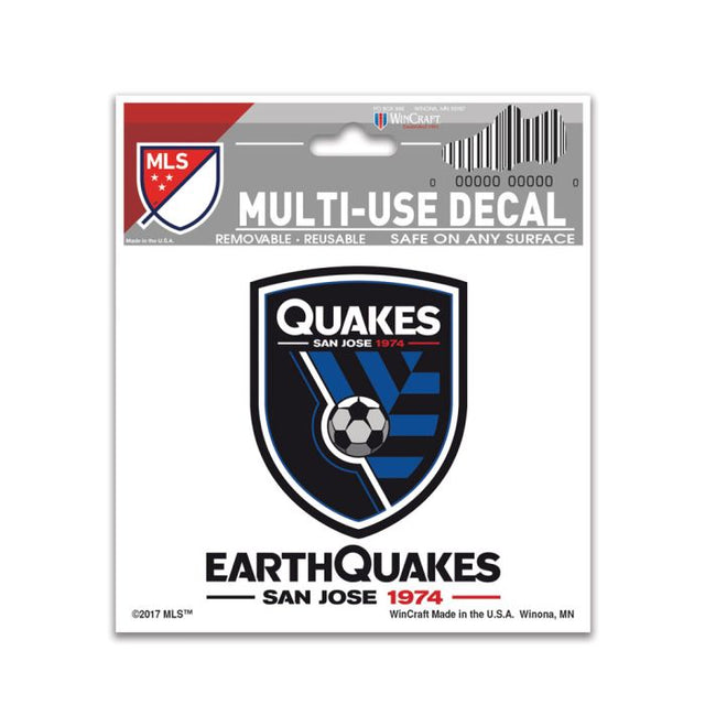 Calcomanía multiusos de los San Jose Earthquakes de 3" x 4"