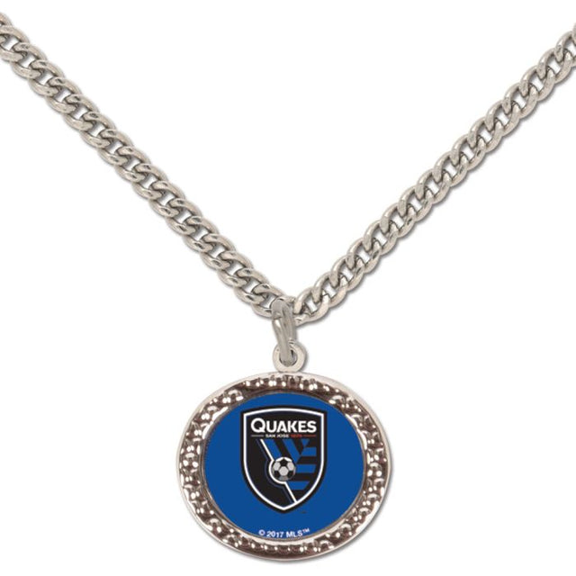 Collar con dije de San Jose Earthquakes y tarjeta de joyería