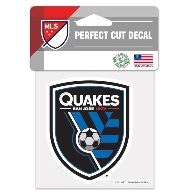 Calcomanía de color de corte perfecto de los San Jose Earthquakes de 4" x 4"