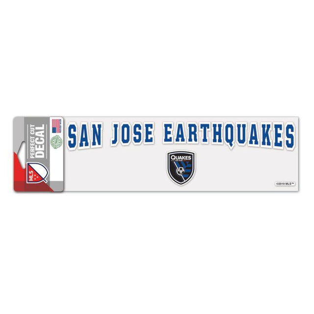 Calcomanías de corte perfecto de los San Jose Earthquakes de 3" x 10"