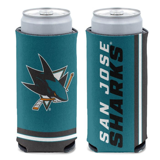 Enfriador de latas delgado de 12 oz de San Jose Sharks