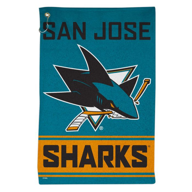 Toalla deportiva de 16 x 25 de los San Jose Sharks