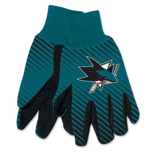 Guantes de dos tonos para adultos de San Jose Sharks