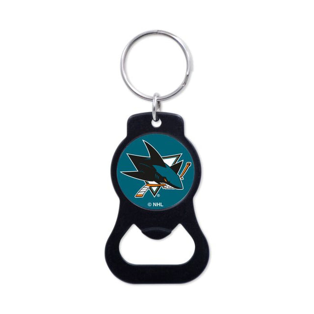 Llavero con abrebotellas de color negro de los San Jose Sharks