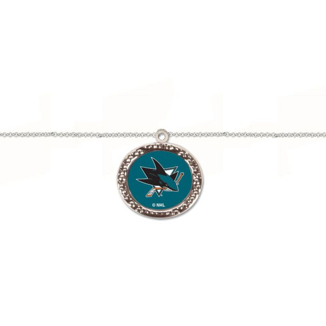 Pulsera de los San Jose Sharks con dije de joyería en cartulina