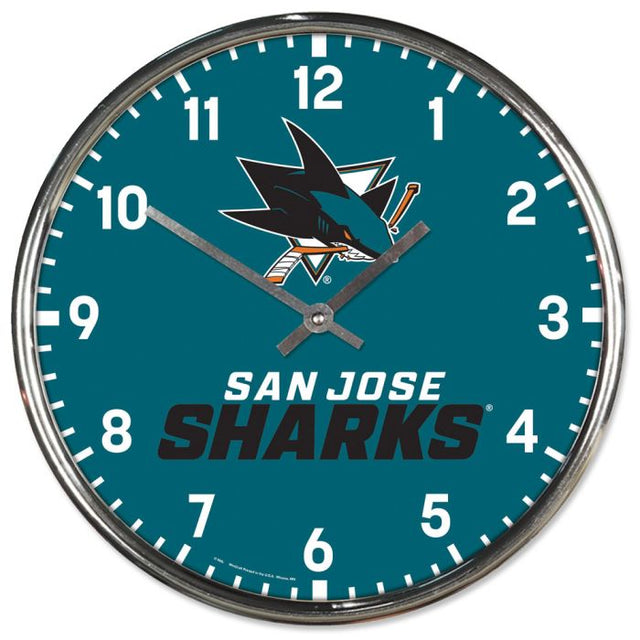 San Jose Sharks Chrome Clock