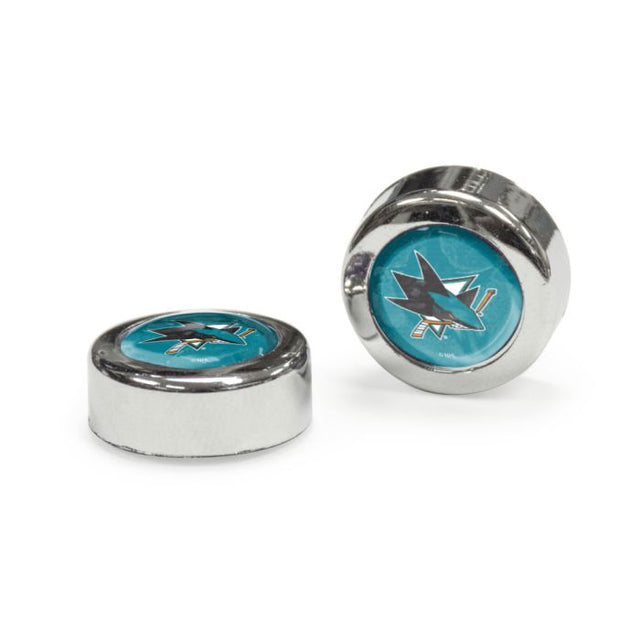 San Jose Sharks Domed Screw Caps