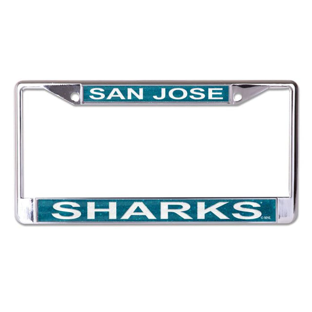 San Jose Sharks GLITTER Lic Plt Frame S/L Printed