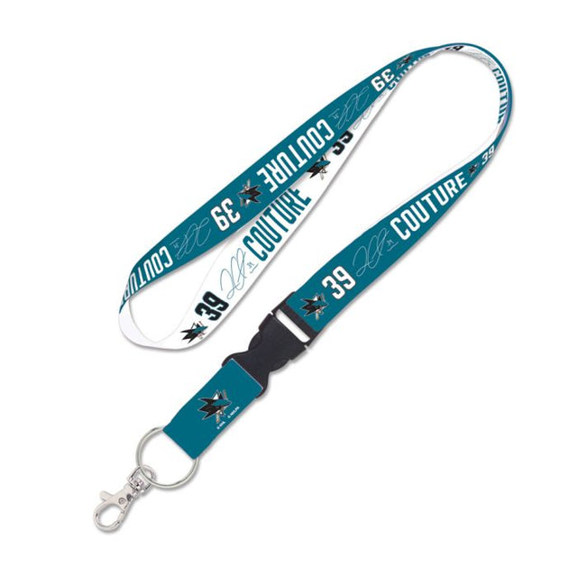 Cordón de los San Jose Sharks con hebilla desmontable de 1 pulgada de Logan Couture