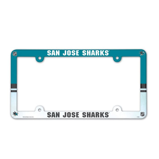 San Jose Sharks Lic Plate Frame Full Color