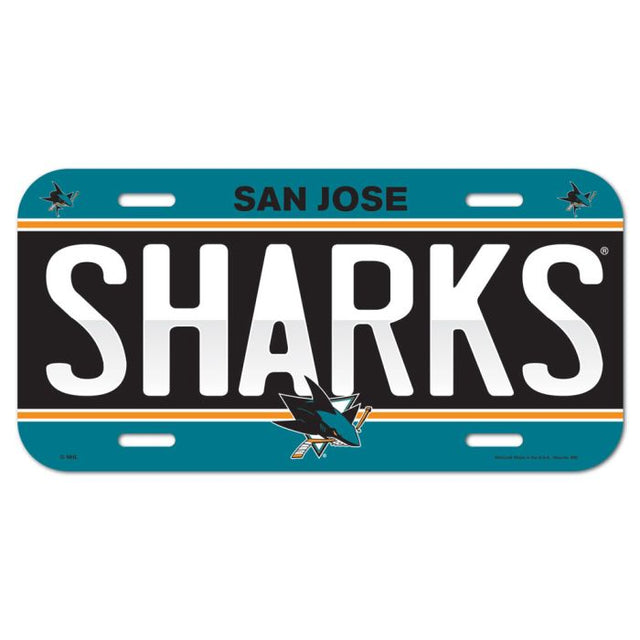 San Jose Sharks License Plate