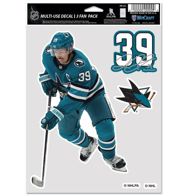 Paquete multiusos para 3 fanáticos de los San Jose Sharks de Logan Couture