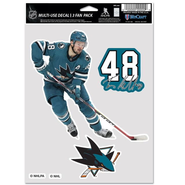 Paquete multiusos para 3 fanáticos de los San Jose Sharks, Tomas Hertl