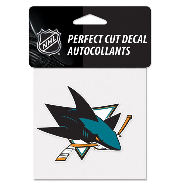 San Jose Sharks Perfect Cut Color Decal 4" x 4"