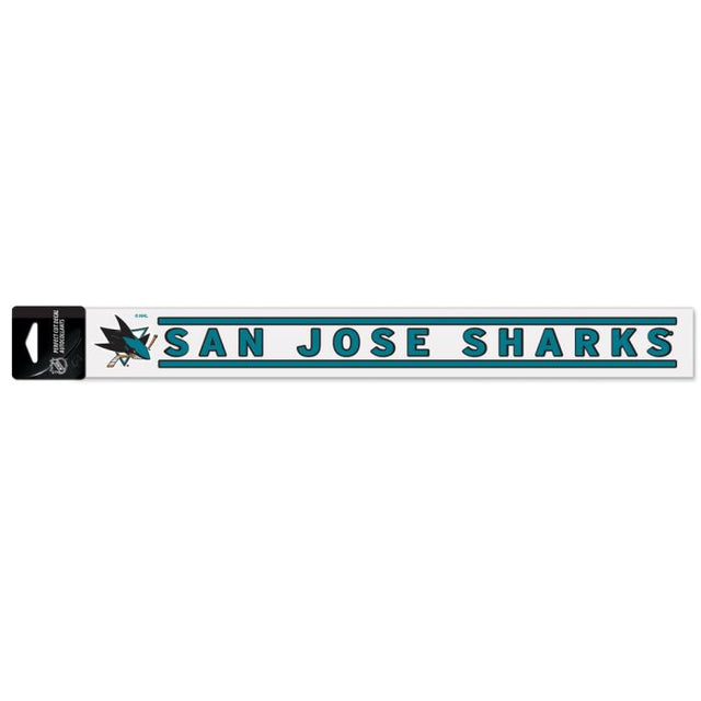 Calcomanías de corte perfecto de los San Jose Sharks, 2" x 17"