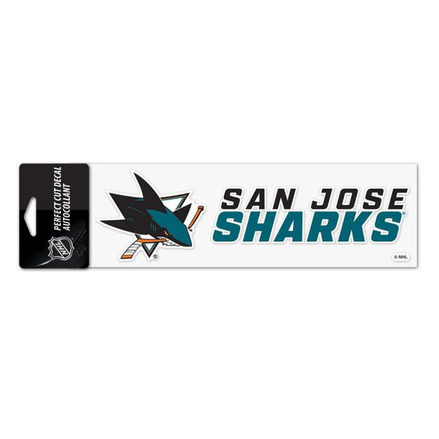 Calcomanías de corte perfecto de los San Jose Sharks de 3" x 10"