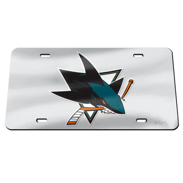 Matrícula especial de acrílico color PLATA de San Jose Sharks