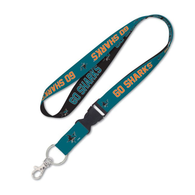 San Jose Sharks SLOGAN Lanyard w/detachable buckle 1"