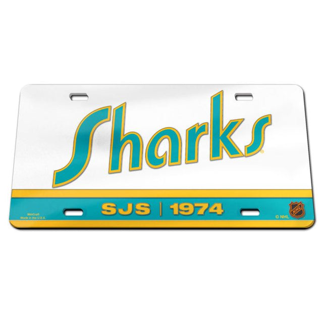 San Jose Sharks Special Edition Specialty Acrylic License Plate