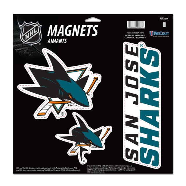 Imán de vinilo de los San Jose Sharks de 11" x 11"