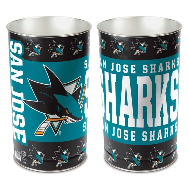 Papelera de los San Jose Sharks, cónica, 15" de alto