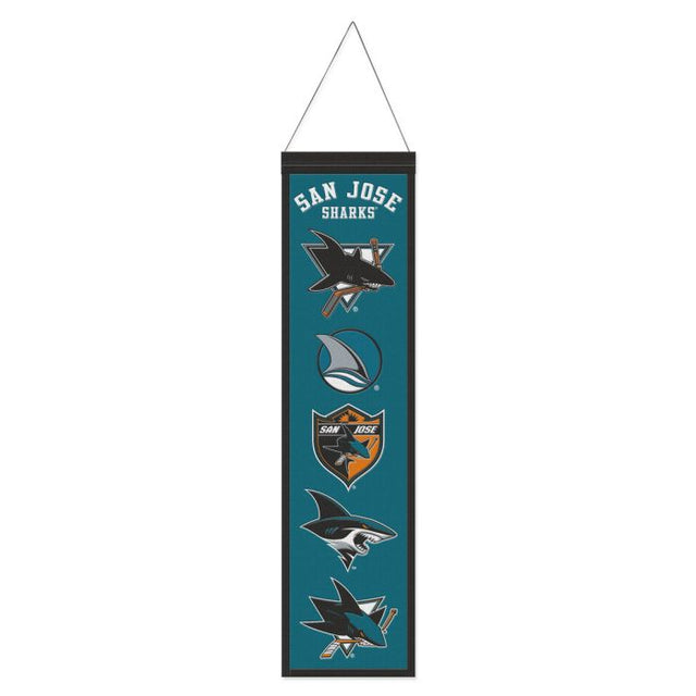 San Jose Sharks Wool Banner 8" x 32"