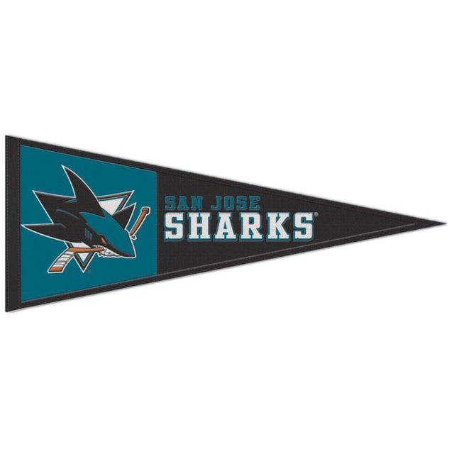 Banderín de lana de los San Jose Sharks de 13" x 32"