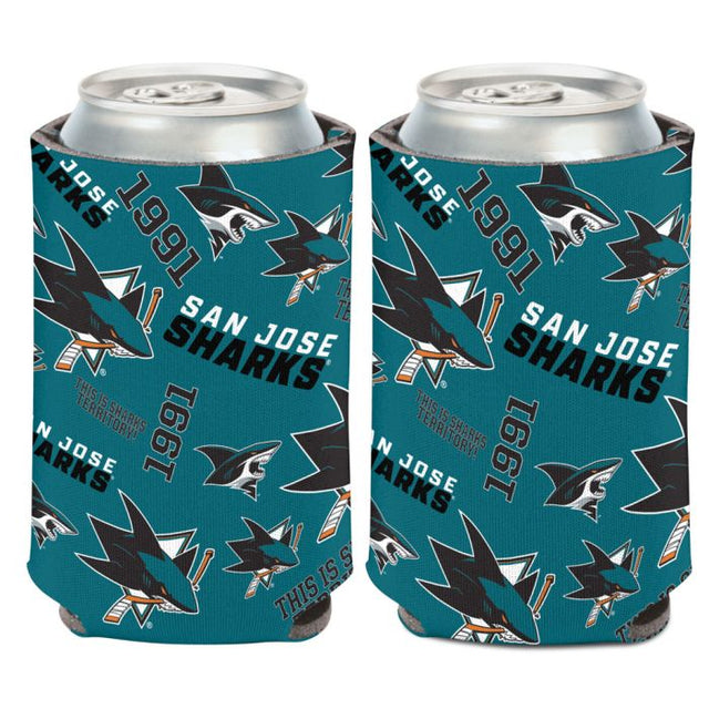 San Jose Sharks scatter Can Cooler 12 oz.