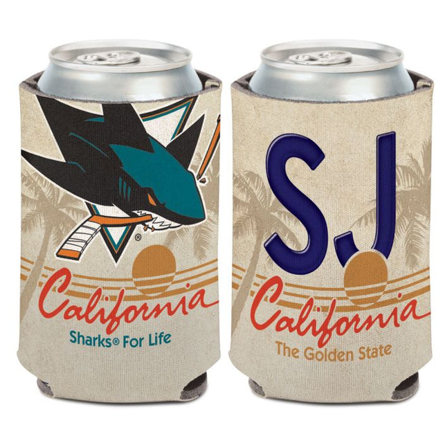 Enfriador de lata con placa estatal de San Jose Sharks, 12 oz.