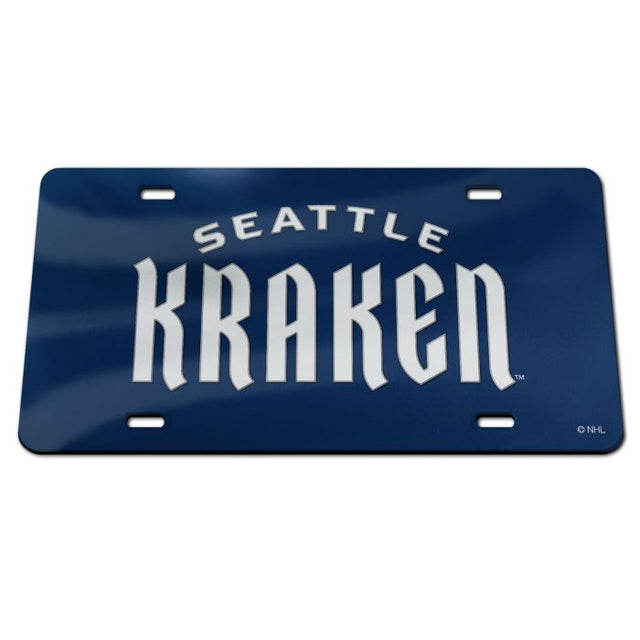 Matrículas clásicas de acrílico de Seattle Kraken